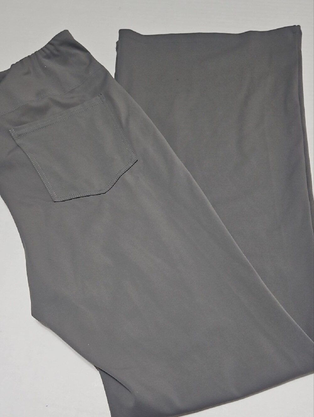 HALARA Women's Wide-Leg Casual Dress Pants in Taupe Gray Size L